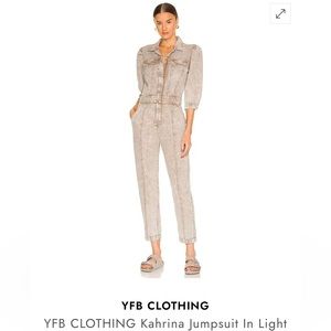 YFB RED Kahrina jumpsuit in distress